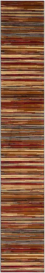 Unique Loom Barista Collection Area Rug - Icatu (2' 7" x 15' 11" Runner, Beige/Brown)