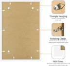 16x24 Picture Frame White Set of 3, Display Pictures 12x18 with Mat or 16 x 24 Without Mat, Poster Frames 16x24 Poster Frames for Wall Hanging Horizontal and Vertical