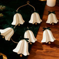 Christmas Bell Ornaments Christmas Tree Decorations Paper Hanging Bell Ornaments for Xmas Tree Décor, New Years Party Winter Xmas Party Holiday Home Decor,Ceilings Decor 9 PCS