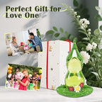 Spring Frog Snow Globe Decor with 6H Timer, Swirling Glitter Frog Snowglobe Spring Figurine Decorations, USB/Battery Operated, Frog Yoga Pose Statue for Spring Holiday Home Decor and Gift