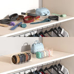 FEMELI Belt Organizer, Acrylic 5 Compartments Container Storage Holder, Clear Display Case for Closet Tie and Bow Tie