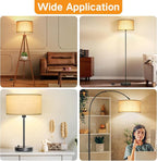 OUTON Beige Large Drum Lamp Shades for Floor Lamps, 16" Top x16" Bottom x 9" High, Easy to Assemble, Replacement Linen Lampshades for Table Lamps & Bedside Lamps (1.65" Spider)