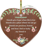 Friendship Gift for Best Friend, Jocidea Friendship Christmas Tree Ornaments Cheer Up Gifts for Women Friends Birthday Gifts Thinking of You Gifts Inspirational Gifts for Women - Best Gifts for Women