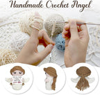 60th Birthday Gifts for Women Men, 1966 60th Birthday Decorations, Happy 60 Year Old Gifts for Family Friends Colleagues - Handmade Positive Angel Crochet Doll