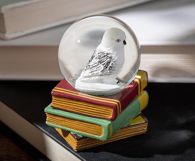 Harry Potter Hedwig the Owl Mini Snow Globe with Swirling White Flakes | Collectible Keepsake Display | 3 Inches Tall
