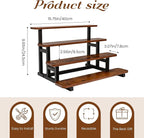 NANXITU 4 tiered Wood Risers Display Stands, Straight Display Stands for Vendor Events, Cupcake Dessert Food Stand Display Table,Craft Shows Farmers Market Retail Display Racks for Collectible Perfume