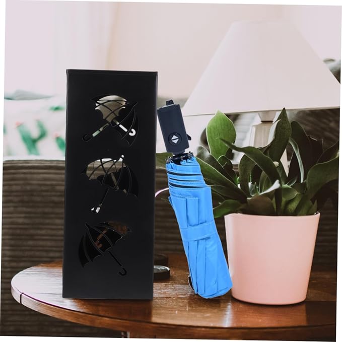 PRETYZOOM Hollow Bucket Umbrella Holder for Entryway Metal Umbrella Storage Stand Home Supplies