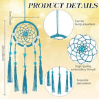 INFUNLY 12 Set DIY Small Dream Catcher Kit Metallic Color Round Mini Dream Catcher Kit Handmade Dreamcatcher Kit with Instructions Boho Hanging Ornament Making Kit for Bedroom Car Mirror Keychain Bag
