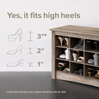 Prepac White Tall Storage Cabinet, Shoe Cabinet, Entryway Furniture with 36 Shoe Cubbies 13"D x 23.5" W x 72.5" H