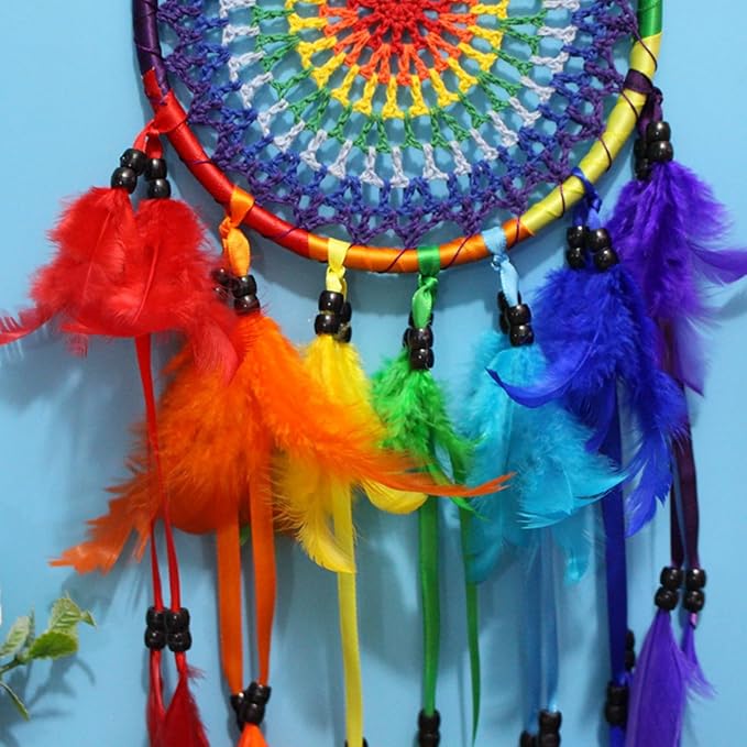 Handmade Dream Catchers Wall Decor,Boho Feather Dreamcatcher with Natural Elements,Unique Home Decor Gift for Bedroom, Living Room (Mixing Color 21.7in)