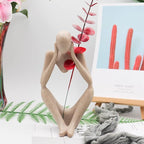 Thinker Statues And Sculptures, Sandstone Resin Thinker Statue Ornaments, Abstract Style Sculptures, Housewarming Gifts, Housewarming Decorations, Living Room Dining Desk Decorations (Middle, Large)