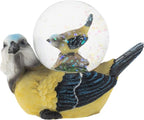 Elanze Designs White Headed Mommy and Baby Bird Magical Whimsical Tabletop Dresser Nightstand Figurine Miniature 45MM Sturdy Glitter Water Snow Globe Decoration