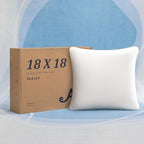 AM AEROMAX 18 × 18 Throw Pillow (Pack of 4) Memory Foam Pillow Insert - Square Accent Pillow for Decorative Cushion Bed Couch Sofa - Non-Deforming Over Time