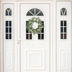 Pinkpum 20'' Eucalyptus Wreath for Front Door, Porch, Window - Green Decor for Home, Farmhouse - Spring, Summer, Fall, All Seasons Fluffy Version