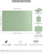 Fluxynara Bulletin Board,35.4" x 23.6" Cork Board Alternative with 12 Safe Removable Adhesive Tabs, Foldable Felt Pin Board for Home Office, Classroom, Bedroom,Entryway for Walls—Moss Green
