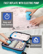 Vacuum Storage Bags with Electric Pump, 10 Pack Medium Size（28"x 18"） Reusable Compression Space Saving Bag for Clothes, Bedding, Mattress, Blankets, Pillows, Comforters, Travel