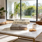 3 PCS Faux Decorative Books for Home Decor-Coffee Table Books Decor-Aesthetic Fake/Faux Books for Decoration,libros Decoration for Coffee Table, Shelf Accessories (3-Home Create Habitat)