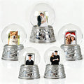 Snow Globe with 2 Sided Photo Frame, DIY Large Double Snowglobe with Picture Insert, for Family, Friends, Couples