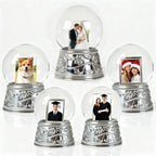 Snow Globe with 2 Sided Photo Frame, DIY Large Double Snowglobe with Picture Insert, for Family, Friends, Couples