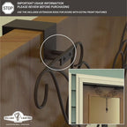 [Front Door WREATH HANGER] - Ivy Design | ADJUSTABLE Hook Length for Tall and Small Doors | PADDING to Prevent Damage like Scratch and Dents | Heavy Duty Cast Iron Metal Hangar - (Brown)