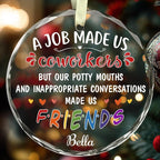 BSQUIELE Personalized Christmas Glass Ornament 2025 - Appreciation Gift for Coworkers - Funny Birthday Friendship Thank You Gift for Work Bestie Friends, Boss, Manager, ColleagueTree Decoration