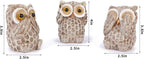 Set of 3 Owl Statues Home Décor, Cute Owl Figurines for Shelf, Living Room Bedroom Office Desktop, Bookshelf, Animal Sculptures Gifts,Small Decor Accents Items for Birds Lovers