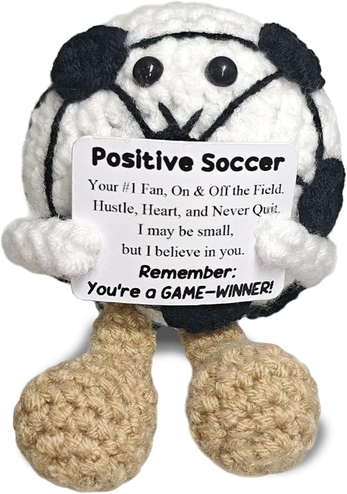 Handmade Soccer Ball Figurine - Motivational Sports Decor,Inspirational Gift for Soccers Lovers,Fans,Players,Best Friend,Teammate,Home Office Desk Accent with Soccer Spirit & Passion
