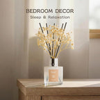 Airkeep Reed Diffuser Set,3.38 fl oz (100 ml) - Fresh Linen Oil Diffusers with 8 Reed Sticks, Home Fragrance Reed Diffuser for Bathroom Shelf Decor