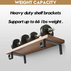 AddGrace Heavy Duty Closet Rod and Shelf Brackets 10 Inch Wall Mounted Closet Rod Bracket with Pole Holder Shelving Support with Screws for Laundry (4 Pack)