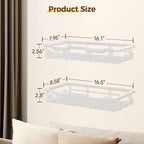 Nicetree Hat Racks for Baseball Caps Wall - Metal Hat Organizer for 48 Baseball Caps Holder, 2 Pack Hat Storage Organizer for Closet, Bedroom, Living Room White