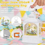 Easter Truck Snow Globe, 6H Timer Easter Snow Globe Glitter Bunny Spring Decor Easter Decorations (Bunny Truck)