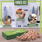 ecoKiwi Cedar Balls for Clothes Storage 75 Pack - 100% Natural Red Cedar Blocks for Clothes Storage - Aromatic Cedar Chips for Closets & Drawers - Cedarwood Oil Planks with Sandpaper & 3 Cotton Bags