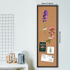 TORASO Cork Board Bulletin Board, Corkboard for Walls with Black Frame, Large Wall Mounted Cork Board with Installation Kit,11.8" x 35.4" Pin Tackboard for Home,Office, School (RMB-BK-3090)
