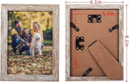 Lyeasw Rustic 5x7 Picture Frame Set of 12, Multi Woodgrain Farmhouse Photo Frames for Wall or Tabletop, Beige