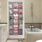Over The Door Hanging Shoe Rack Organizer 18 Pockets Organizer with 6 Extra Large Mesh Pockets for Shoe Holder Storage (18 Pockets)