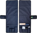 Wanty Sofa Armrest Organizer Couch Arm Chair Caddy Sofa Cover Storage Holder for Remote Control Magazine Book Smart Phone Tablet Drinks and Water Bottle (Navy Blue)