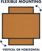 Quartet Cork Bulletin Board, Framed Corkboard, 2' x 3', Black Frame, Message Board, Vision Board (MWDB2436-BK)