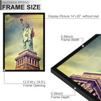 100% Solid Wood 14x20 Picture Frame Set of 2, Black Frame for 14 x 20 Inch Picture Poster Photo, Light Weight 14 by 20 HQ Matte Black Frame for Wall - 2 Pack/Black/14 x20