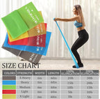 Professional 5 Pcs Long Resistance Bands and 5 Pcs Loop Bands. Latex-Free, Work Out Bands, Stretch Bands for Working Out Women or Men, Exercise Bands Set for Physical Therapy