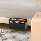 Edudif Dual-purpose Bedside Caddy Bedside Organizer, Bed Caddy with 6 Pockets, Versatile Bedside Storage Solution Magazine Remotes holder, ideal for Home, Dorm, Hospital, Crib Bed
