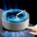 Smokeless Ashtray, 2 in 1 Air Purifier Multifunctional Smokeless Ashtrays with Filter, Purifier Ashtrays for Cigarettes Car Indoor (Grey)