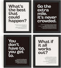 DSHFG Motivational Office Wall Art Decor Prints Set of 4, Black Motivational Wall Decor Retro Posters Prints for Office Home Decor, 8x10 Unframed