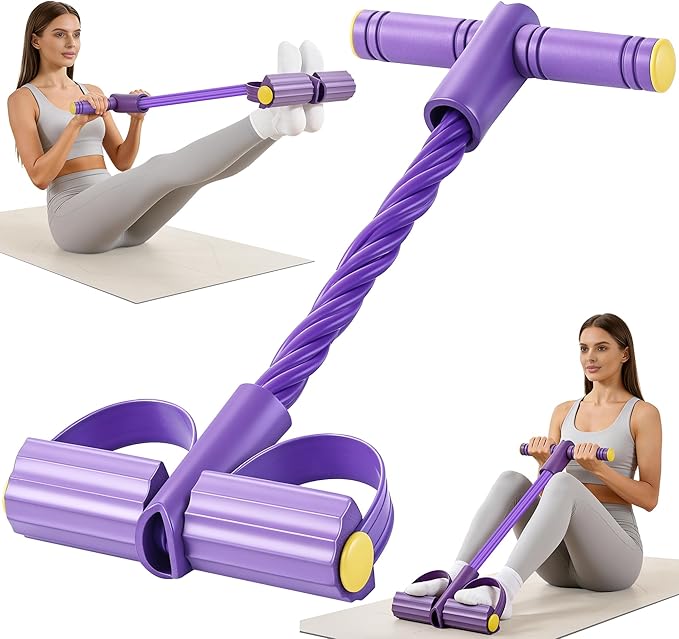 Upgraded Pedal Resistance Band with Handle, Soft Durable Fashion Puller Exercise with Thickened 6 Tension Ropes, Tube Pedal Resistance Device for Abdomen, Waist, Arm, Leg, Core/ABS