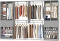 10FT Closet System with 4 Drawers, 120" Closet Organizer System with 6 Hanging Robs & Reversible Hanging Shelving, Closet Systems for Walk-in Closets, Load 2000+LBS, Morandi Grey 2 Pack
