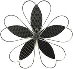 Metal Flower Wall Art Decor, 14" Rustic Modern Antique Floral Sculpture, Distressed Iron Wall Hanging Home Decoration Accent Artworks for Indoor Kitchen Bedroom Living Office Outdoor Garden Patio