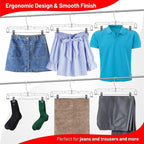 DEILSY™ Skirt Hangers 50 Pack Pants with Clips Hanger Shorts Clear Plastic Clothes with Adjustable Clip Non-Slip Clothes Hanger Perfect for Pant, Pack of 50