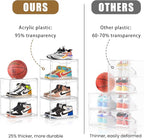 Magnetic Acrylic Clear Shoe Boxes – 360° Transparent Stackable Sneaker Storage & Organizer Box, Professional Shoe Display Case & Multipurpose Storage Bin for Closet (5pcs)
