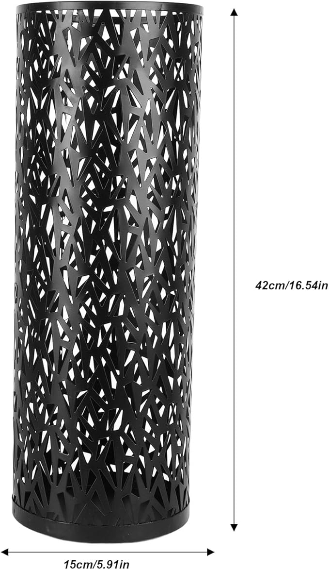 Semme Round Metal Umbrella Holder, and Watertight, Modern Design, Stable for Entryway, Office, Home Use (L)