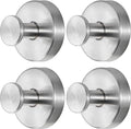 Linwnil Suction Cup Silver Wreath Hanger，Suction Cup Hooks Hanging 10 Lbs，Waterproof Suction Cup Wreath Holder for Windows, Shower, Wreaths，Smooth Doors (Silver, 4 Pack)