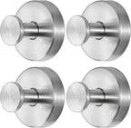 Linwnil Suction Cup Silver Wreath Hanger，Suction Cup Hooks Hanging 10 Lbs，Waterproof Suction Cup Wreath Holder for Windows, Shower, Wreaths，Smooth Doors (Silver, 4 Pack)
